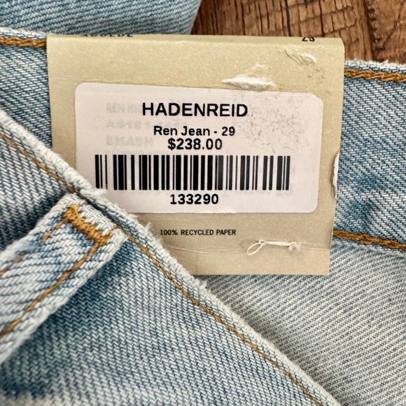 NWT Agolde Ren High Rise Wide Leg Jeans Smash Raw Hem Women's Size 29 - Picture 9 of 11